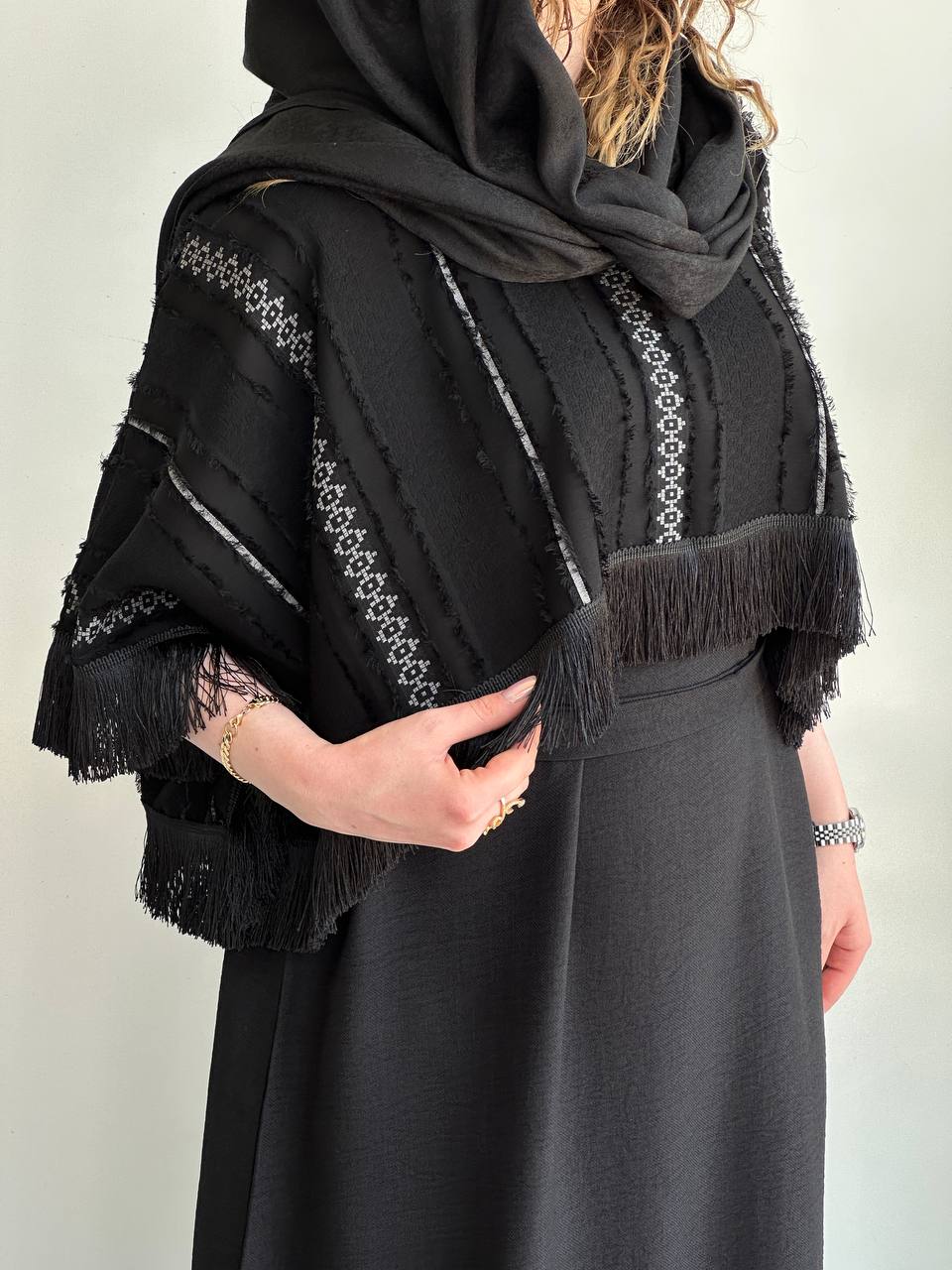 سارافون حریر مشکی تابستانه